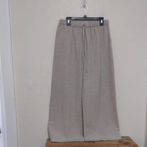 Elizabeth & James Drawstring Waist Wide Leg Flare Ankle Pants Size M